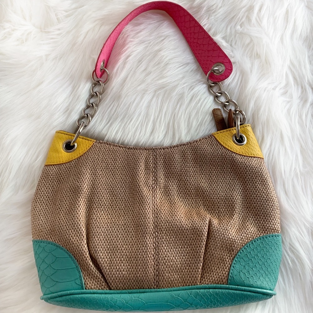 EUC Apt. 9 Small Colorful Tan Shoulder Bag